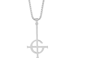 GAUEIOUR Ghost Cross Personality Rock Band Pendant Necklace - European and American Fashion Punk Style