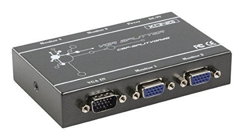 KOENIG 4 fach professioneller VGA Splitter verteiler HD SVGA XGA monitor display CRT LED - 2