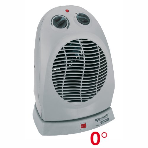 Einhell Heizlüfter HKLO 2000 (2000 Watt, 2 Heizstufen, zuschaltbare Drehfunktion, Ventilatorbetrieb, stufenloser Thermostatregler, Griffmulde) - 2