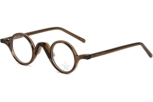 moomoobird Okrągłe szkła dla mężczyzn i kobiet, okulary w stylu vintage, TR90, małe soczewki, oprawki z przezroczystą soczewką, okulary retro