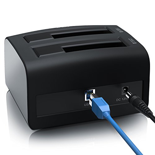 CSL – USB 3.0 Offline Klon Dockingstation | 2,5” + 3,5” / SATA-I, II, III (1,5/3/6 Gb/s) | max. 6TB | integrierte LED-Fortschrittsanzeige | schwarz (matt) - 4