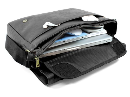 COOL BANANAS OldSchool Laptoptasche   multifunktionale Umh  nge-Tasche   viel Stauraum   aus hochwertigstem Kunstleder   Messenger Bag f  r MacBook  U