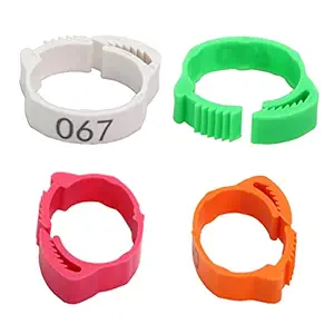 Droppedo Imported 100x Chicken Leg Rings 001-100 Duck Chicks Leg Band Clip White (79019093DI)