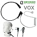 Produktbild Comtechlogic CM-415TH Handsfree Headset mit PTT mit Kragenhalterung Akustikschlauch/Vox für Midland Two way Radios