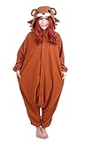 Honeystore Anime Tier Lovely Cosplay Halloween Kostüm Kleidung Nachbar Pyjamas ?raun Bär Schlafanzug M