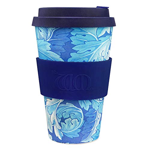 Ecoffee Cup + William Morris: Acanthus with Deep Blue Silicone 14oz