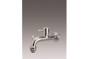 RUBINETTO MODERNO IN OTTONE CROMATO BEL-FER FONTANE GIARDINO