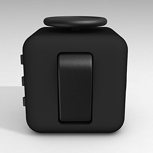 Rotuyes Fidget Toy Cube Relieves Stress - Perfect For ADD, ADHD, Anxiety, and Autism Adult Children (Full Black)