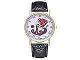 ADream Wassermann Sternzeichen Tierzeichen Leder Uhr für Frauen Herrenuhr Fashion Geburtstag Hochzeitsgeschenk