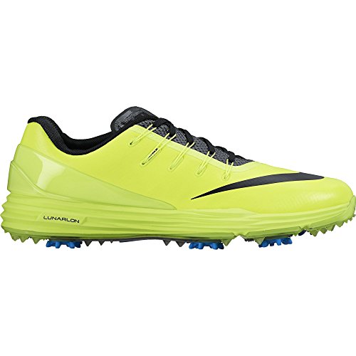 black and yellow golf shoes