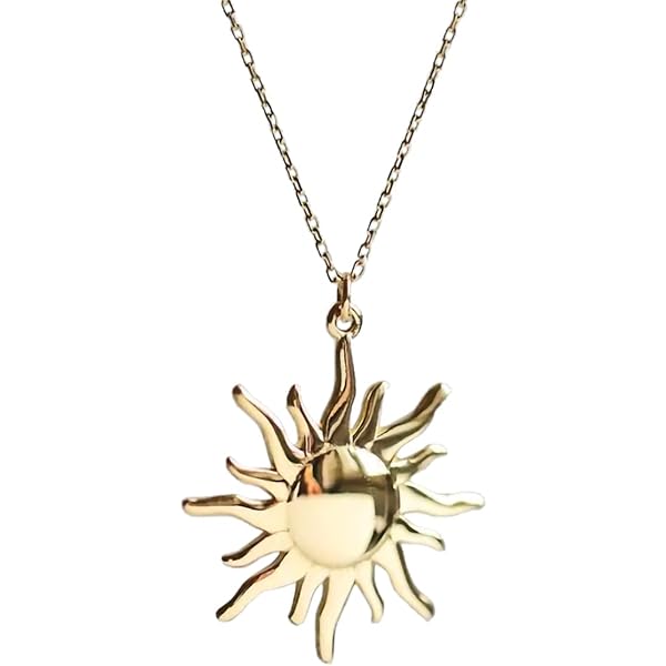 Collana Uomo/Donna COOLSTEELANDBEYOND - Ciondolo Fiamma E Sole Con Zirconi, Acciaio Inox, Catena 75cm