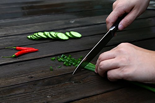 Aicok Messer Set, Allzweckmesser und Kochmesser, Edelstahlklinge, Stahl geschmiedet, Kochmesser Set, Messer mit ergonomischem Griff - 6