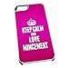 Produktbild Weiß Schutzhülle für iPhone 5/5S 1281 Pink Keep Calm und Love Hackfleisch