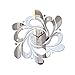 Produktbild fgyhtyjuu Blumen-3D-Spiegel-Aufkleber-Taktgeber DIY Mirrord Abziehbilder Wand-Uhr-Acryl-Raum-Ausgangsdekoration Wallpaper