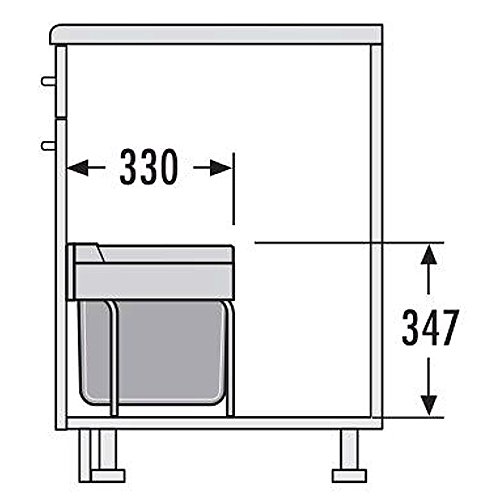 Hailo 3644501 Abfallsammler TR Swing 50.2/30 2 fach Trennung Raumspar-Tandem-S 3644-50 - 4