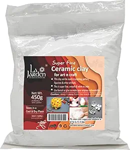 La Jarden Professional Ceramic Clay Powder for Art n Craft, Sculpting & Pottery (450 Grams) White Ceramic Powder for Craft Work, School, College Art Projects