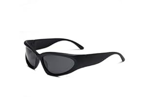 SHEEN KELLY Y2K Męskie Okulary Przeciwsłoneczne Polaryzacyjne Okulary Sportowe Czarne srebrne Futurystyczne Modne Okulary Przeciwsłoneczne