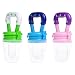 Cute Baby Infant Food Fruits Soft Bite Nipple Feeder Pacifier Feeding Tool And Extra Silicon Teat Blue