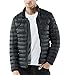 Produktbild Luckycat Herren Winter Warm Nylon Reißverschluss Dicker Fleece Mantel Baumwolle gefütterte Jacke Winterjacke Steppjacke Daunenjacke Parka Mäntel Jacken