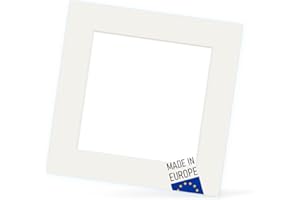 ‎PHOTOLINI PHOTOLINI Passepartout 40x40 aussen für 30x30 innen, säurefrei 1,5 mm Passepartout Karton Creme-Weiß, alterungsbeständige Schrägschnitt - Passepartouts, Präsentation & Schutz von Bildern und Fotos