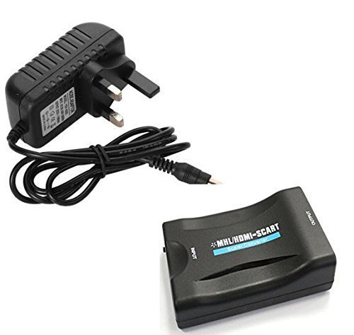 BW HDMI zu Composite Video SCART Stecker Stereo Audio Konverter SKY HD Blu-Ray Makibes Ausführung mit einem Reinigungstuch (HDMI to SCART) - 8