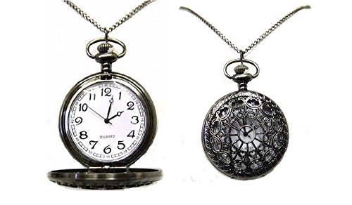 Steampunk Pocket Watch Victorian Vintage Antique Type Clock Fancy Necklace Pendant
