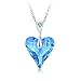 Swarovski Elegant Big Blue Ocean Heart Pendant for Women by YELLOW CHIMES. Big One piece heart crystal is perfect to Gift. RS.2450.00