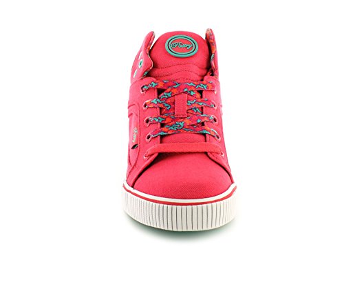 New Ladies/Womans Pink Hi-Top Pastel Colour Fashion Trainers. - Pink - UK SIZE 5