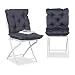 Produktbild Relaxdays Sitzpolster 2er Set, gepolsterte Sitzkissen m. Rückenteil, bequeme Stuhlauflagen HxBxT: 9 x 46 x 96 cm, grau