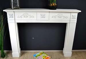 Kaminkonsole Kaminumrandung Anrichte antik Weiß Vintage Landhaus