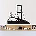 Produktbild Mgdtt  Silhouette San Fransisco Wandtattoo Vinyl Abnehmbare Golden Gate Bridge   Wandaufkleber Wohnkultur Für Schlafzimmer Aufkleber 58X68 Cm