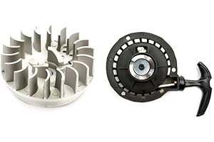 PETROLSCOOTER Metal Minimoto Pull Start Black + Standard Flywheel For 47cc 49cc Air Cooled Mini Motos