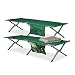 Produktbild Relaxdays Feldbett faltbar 2er Set XL, Polyester, Campingliege extra hoch, HBT: 190x64x43 cm, Transporttasche, grün