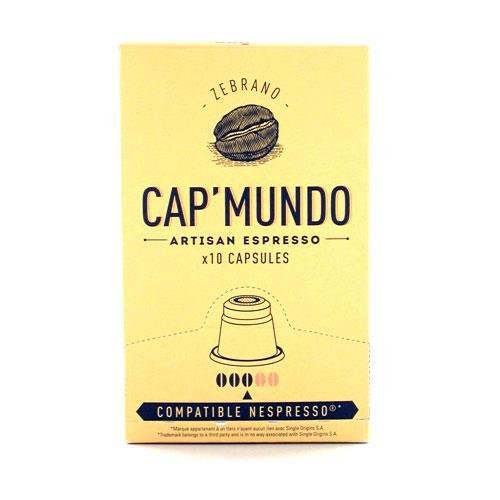 CAP'MUNDO - ZEBRANO - 10x Premium ESPRESSO KaffeeKapseln fr Nespresso Maschinen - Kaffee Kapseln befllt mit Kaffee aus traditionellem Trommelrstverfahren - die bessere Nespresso Alternative! CAP'MUNDO - ZEBRANO - 10x Premium ESPRESSO KaffeeKapseln fr Nespresso Maschinen - Kaffee Kapseln befllt mit Kaffee aus traditionellem Trommelrstverfahren - die bessere Nespresso Alternative!