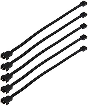 Mikolotuk 5PCS 4 Pin 12in PWM Connector Case Fan Extension Power Cable for Computer