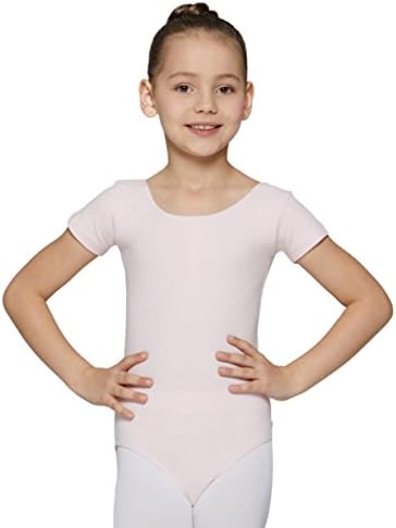 Fitdance Girls' Classic Basic Short Sleeve Leotard