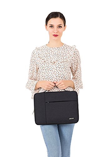 MOSISO Polyester Gewebe Multifunktionshülsen Aktenkoffer Handtaschen Kasten Abdeckung Nur für NEUESTE MacBook Pro 13 Zoll (2016 Freisetzung) A1706 / A1708 mit/ohne Touch Bar and Touch ID, Schwarz - 7