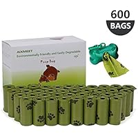 Bolsas Biodegradables para Excrementos, Bolsas de Compost para Perros(600 bolsas), Bolsas para excrementos de perro con 1dispensador