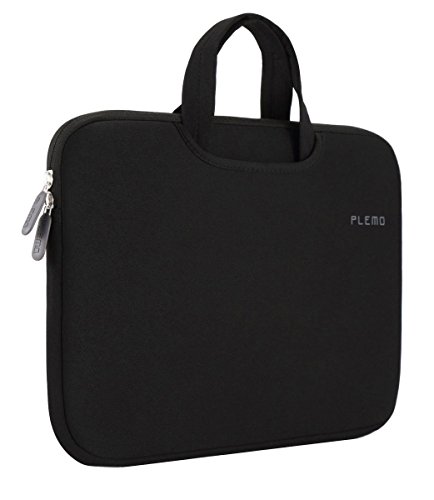 Plemo Laptophülle Nylon Lykra Gewebe Sleeve für 33-33,8 cm (13-13,3 Zoll) Laptop / Notebook Computer / MacBook / MacBook Pro / MacBook Air, Schwarz