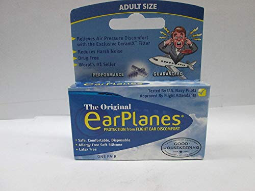 EarPlanes Lot de 3 paires de bouchons d'oreille régulateurs de pression