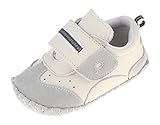  Cloud Kids Babyschuhe Jungen Lauflernschuhe Krabbelschuhe Weiche Sohle Lederschuhe für Baby 0-36 Monate 6-12 Monate Grau