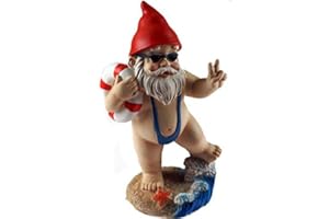 Blue Whale Gifts 15cm Funny Gnome Garden Ornament - Mankini/Life Ring Design