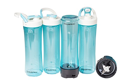 SUNTEC 4 Sportflaschen SMO-KIT-9950 [Inkl. Karabinertrinkverschluss, als Ergänzung zum SUNTEC Smoothie Maker SMO-9943 oder SMO-9936] - 2