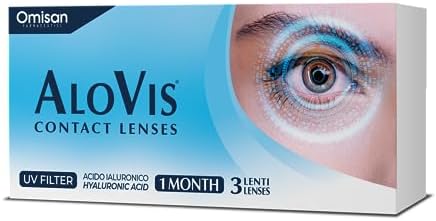 Alovis Contact Lenses, 3 Lenti A Contatto Mensili per la correzione della miopia -0.75