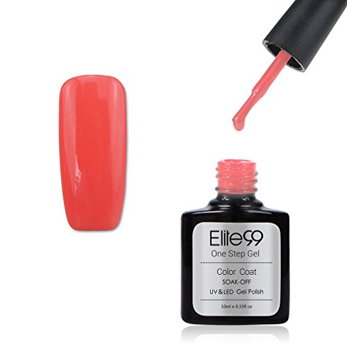Elite99 One Step Gel Polish No Need Base Top Coat Nail Art UV LED Coral (6033)