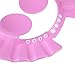Chinatera Adjustable Baby Kids Shampoo Cap Bath Shower Cap Wash Hair Ear Shield (Pink)