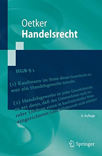 Handelsrecht (Springer-Lehrbuch) (German Edition)