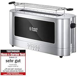 Russell Hobbs 23380-56 Toaster Grille Pain Elegance, 1 Fente Spécial Baguette - Acier Chromé