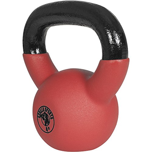 Gorilla Sports Kettlebell Kugelhantel Hantel Gewicht Handgewicht Set Vinyl mit Neopren Gummi Ummantelung 1x 4 kg, 8 kg, 12 kg (24kg)