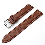 Leder Uhrenarmband Uhrenarmbänder - 18 mm 22 mm Wasserdicht Hochwertige Uhrenarmband Ersatz für Daniel Wellington DW Uhrenarmband Tissot Seiko Omega Uhr Zubehör (22mm, Braun)